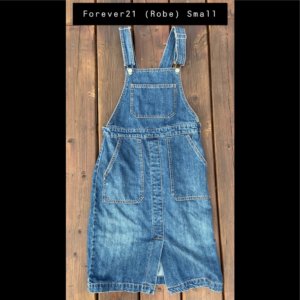 Vintage overall jeans dress 💕